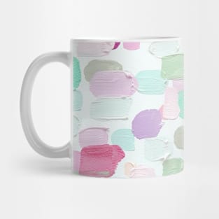 Mint Green, Pink and Lilac - I Love To Paint Aesthetic Pastel Paint Brush Strokes Mug
